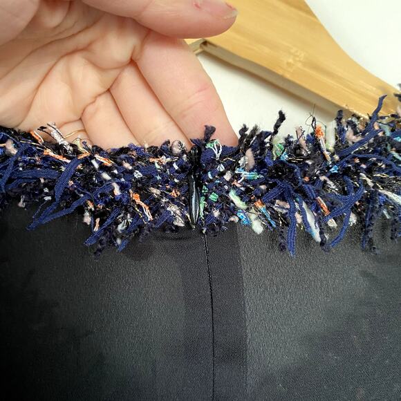 FRNCH Paris Wool Blend Frayed Tweed Top Large - Picture 8 of 8